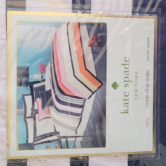 kate spade Bedding Kate Spade New York Candy Shop Stripe Twin Duvet Cover Nwt Poshmark